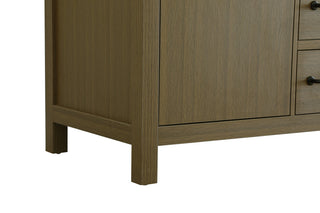 Home Living 32" Single Bathroom Vanity, Chestnut Brown With Backsplash