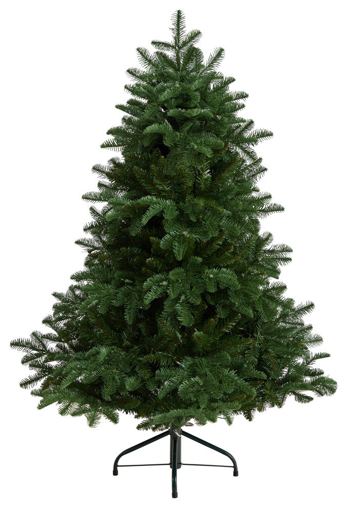 4' South Carolina Spruce Faux Xmas Tree W/ White Warm Lights & Bendable Branches