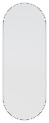 22" W X 60" H Pill Shape Stainless Steel Framed Mirror, White