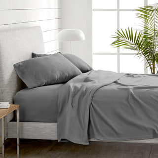Bare Home Polar Fleece Sheet Set, Gray, Twin Xl