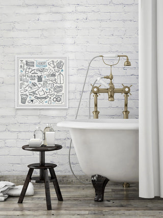 "It's Laundry Day" Framed Painting Print, 18x18