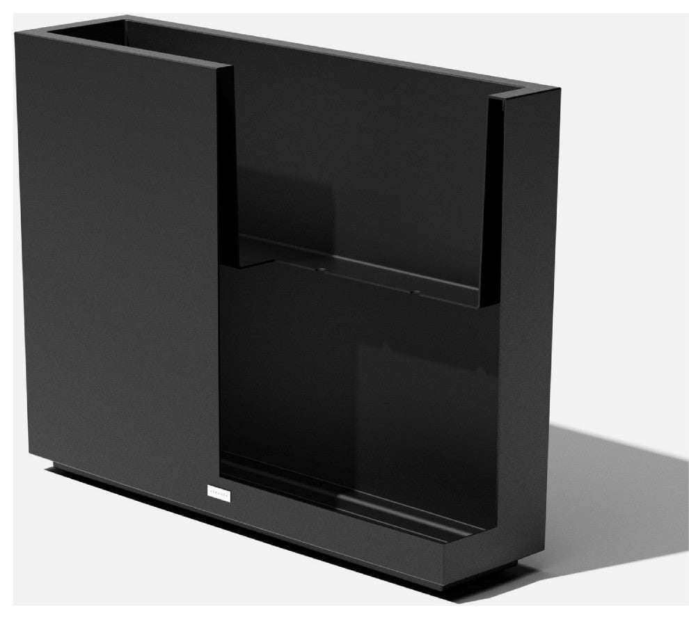 Veradek Block Series Span Planter, Black, Medium