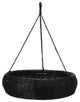 Hand-Woven Hanging Rattan Basket With Jute Rope Hanger