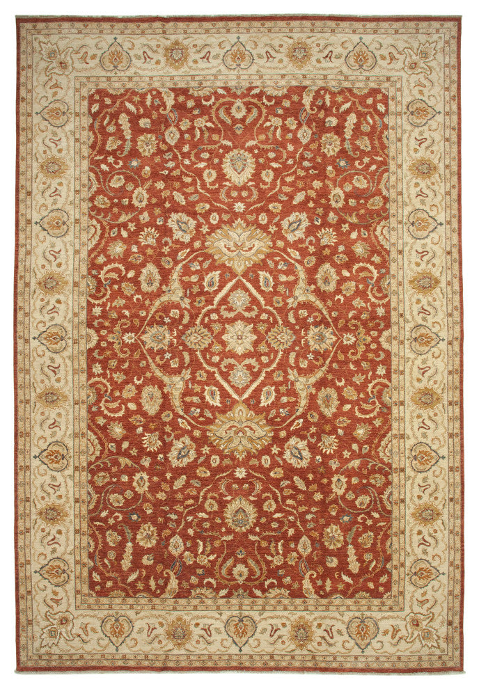 Rug N Carpet - Handwoven Oriental 12' 2" x 18' 1" Large Oushak Area Rug