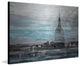 "Blue City Hues" Print on Brushed Aluminum, 45"x30"