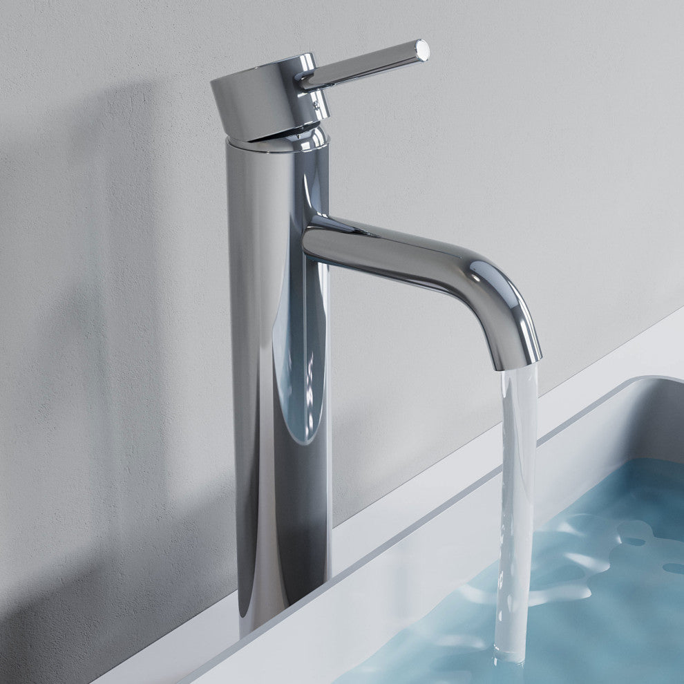 Dowell 8001/012 Series Single Handle Tall/Vessel Bathroom Faucet, Chrome