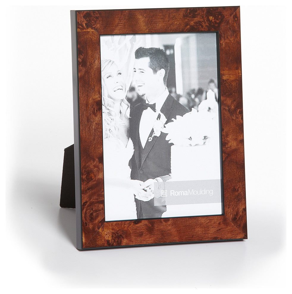 Contemporary Burlwood 1", Orange, Brown, 8x10