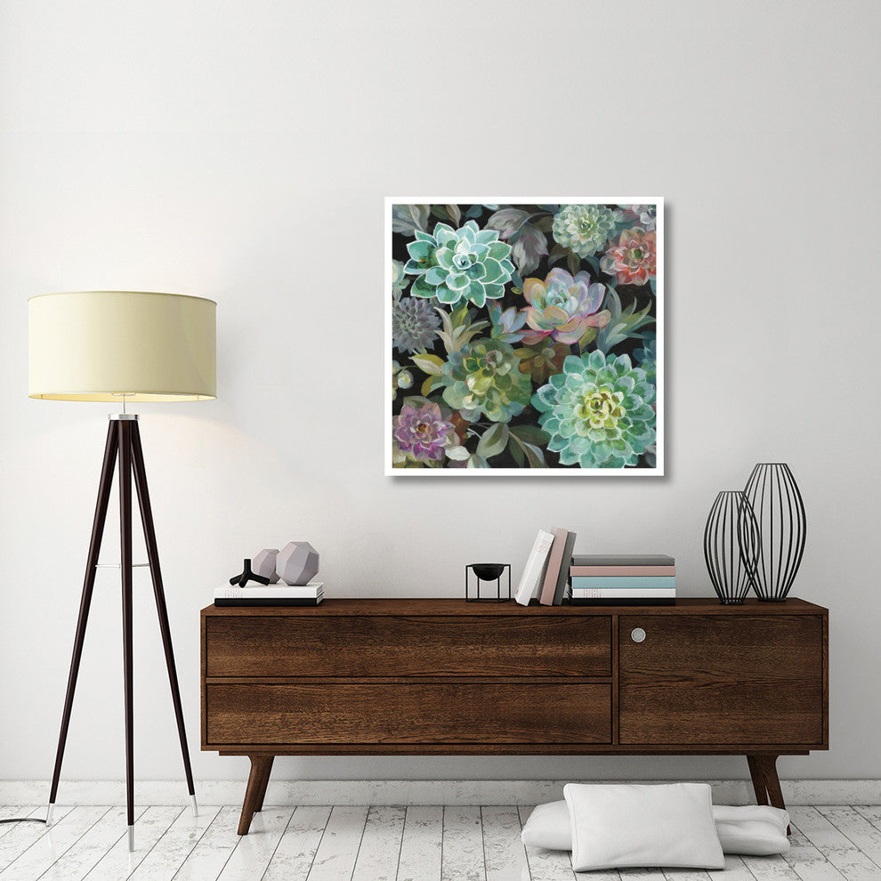 "Floral Succulents v2 Crop" Digital Paper Print by Danhui Nai, 38"x38"