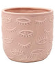 Eye Ceramic Flower & Planter 4.92"L x 4.49"H x 4.92"W, Pink