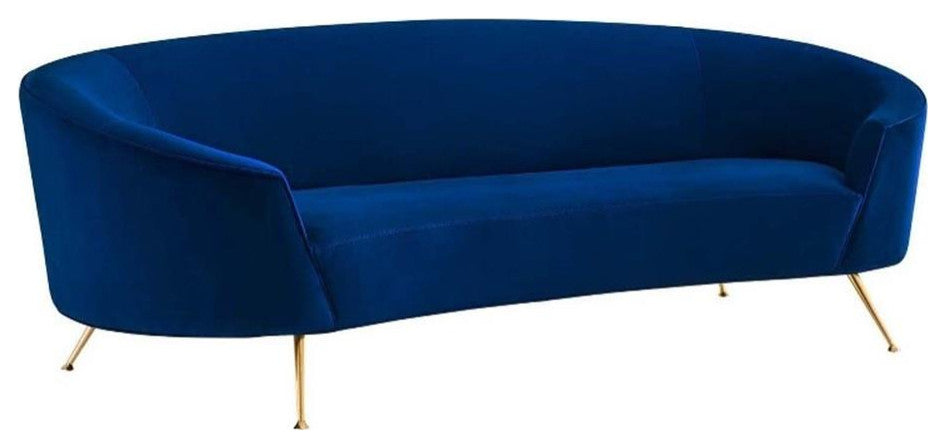 Marchesa Upholstered Performance Velvet Sofa, Navy