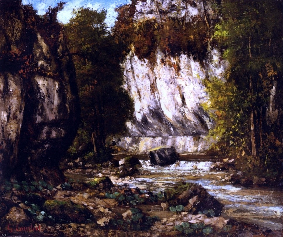 Gustave Courbet River and Cliff Wall Decal