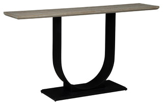 Yuca 63" Wide Metal Console Table, Black