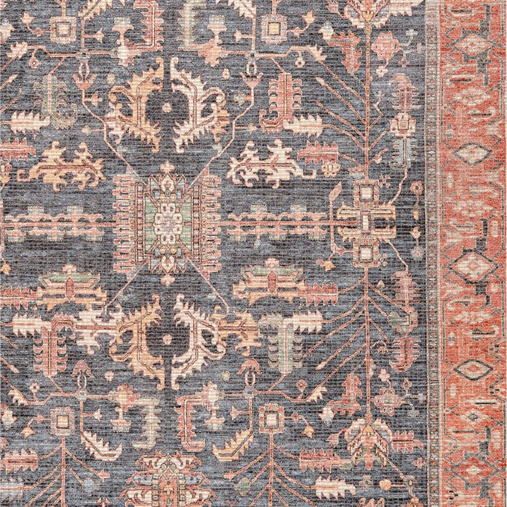 Avalon Persian Border Area Rug - Red, 3'9"x5'6"