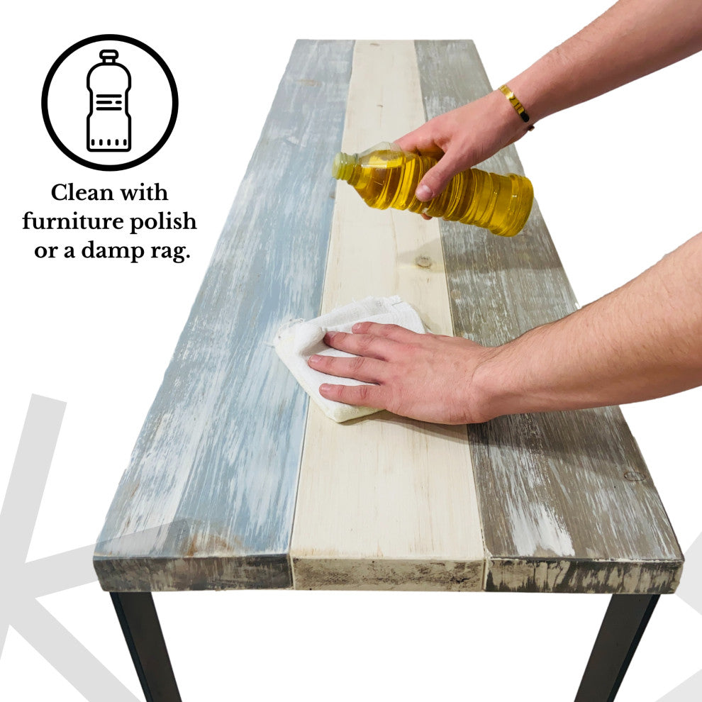 Barn Walls Bedroom Console Table Accent Table, Handcrafted, Farmhouse Mix, 58" Length