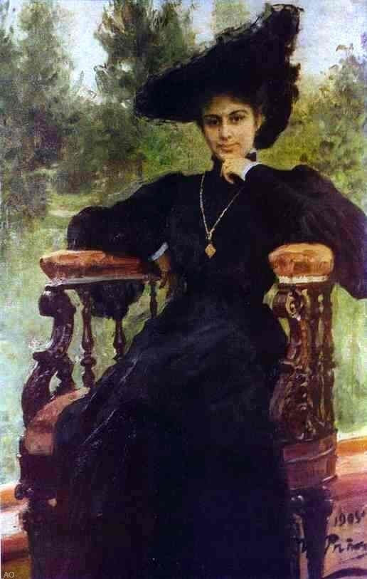 Ilia Efimovich Repin Portrait of Maria Andreeva Gallery Wrapped Canvas Print