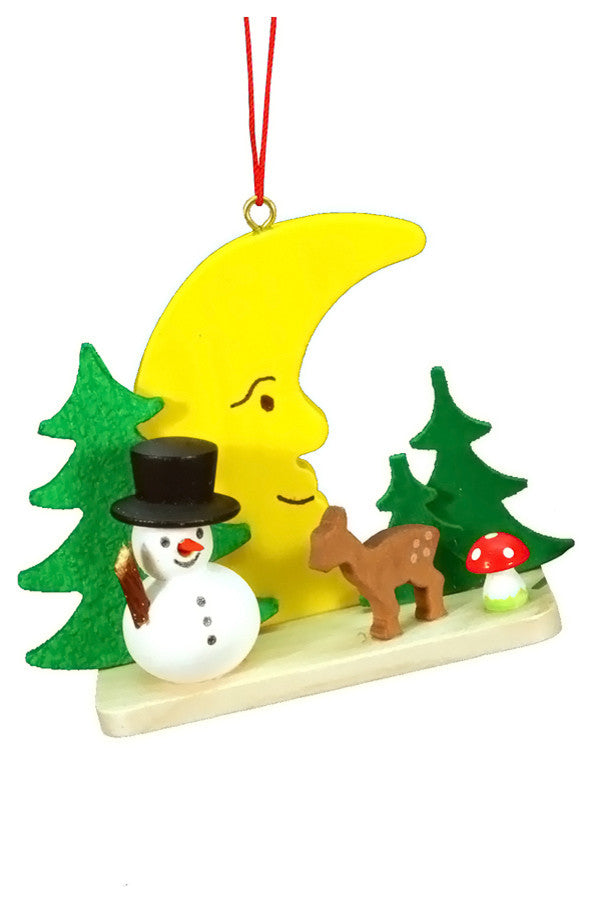 Christian Ulbricht Ornament- Snowman On Moon