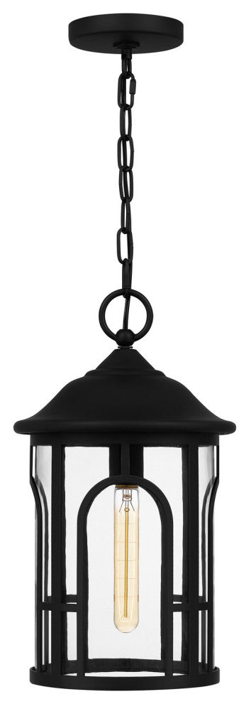 Quoizel BRM1909MBK 1-Light Outdoor Hanging Lantern, Brampton