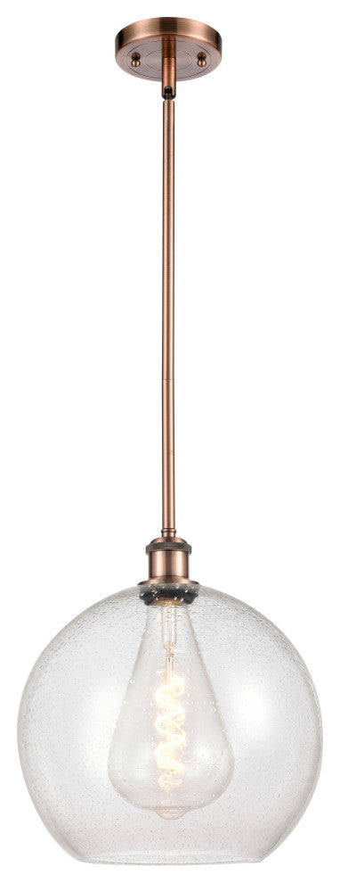 Innovations 516-1S-AC-G124-12 1-Light Mini Pendant, Antique Copper