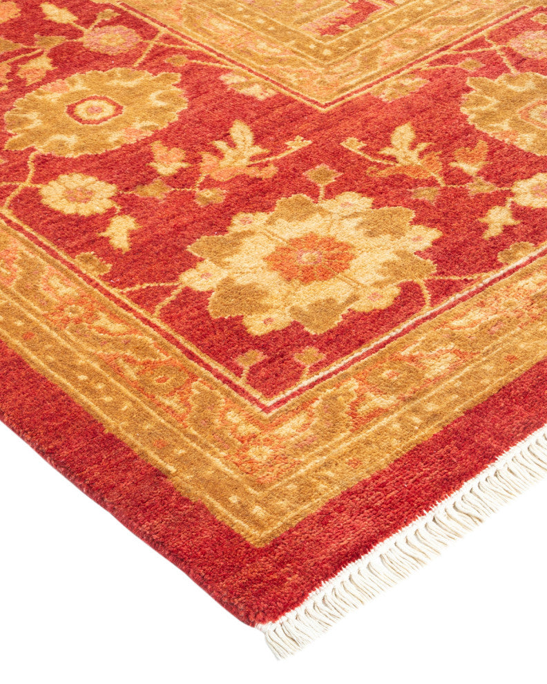 Eclectic, One-of-a-Kind Hand-Knotted Area Rug Red, 8'2"x15'5"