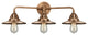 Innovations 288-3W-AC-M3-AC Railroad 3 Light Vanity Light, Antique Copper