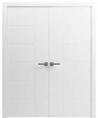 Interior Solid French Double Doors 84x80"