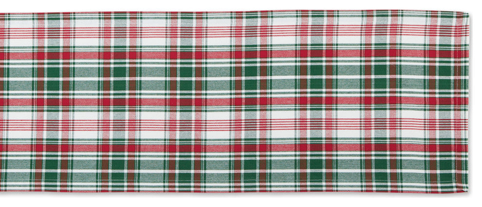 Yuletide Plaid Table Runner 14x72"