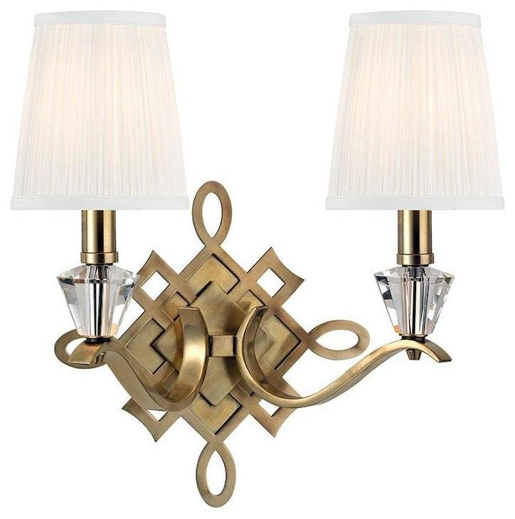 Hudson Valley 8182-AGB, 2 Light Wall Sconce