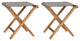 Vidaxl Folding Chairs, Set of 2, Solid Teak Wood/Fabric Dark Gray