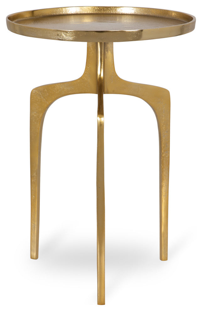 22" Teapoy Soft Gold Accent Table