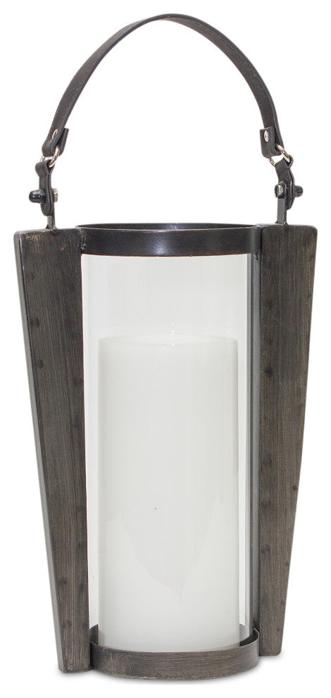 Candle Holder 8.5"Wx18"H Iron/Glass