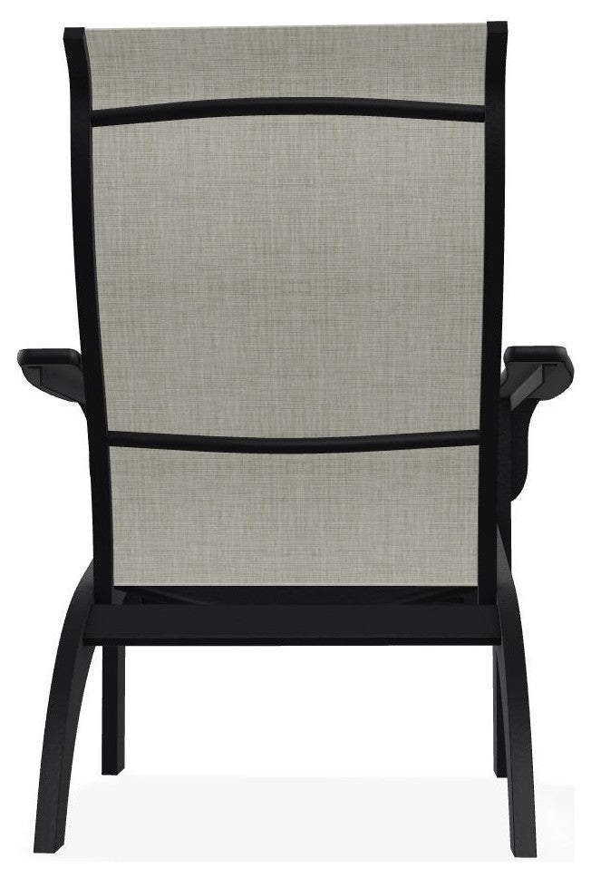 Adirondack Sling Outdoor Adirondack Armchair, Ella/Black