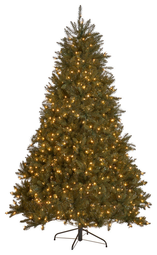 9-foot Fraser Fir Pre-Lit or Unlit Light Hinged Artificial Christmas Tree, Pre-L