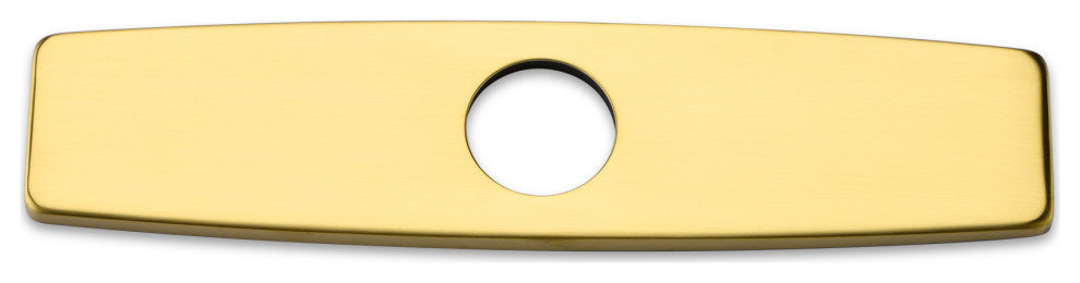 Luxier Kitchen Faucet Single-Hole Deck Plate, 10", Brushed Gold
