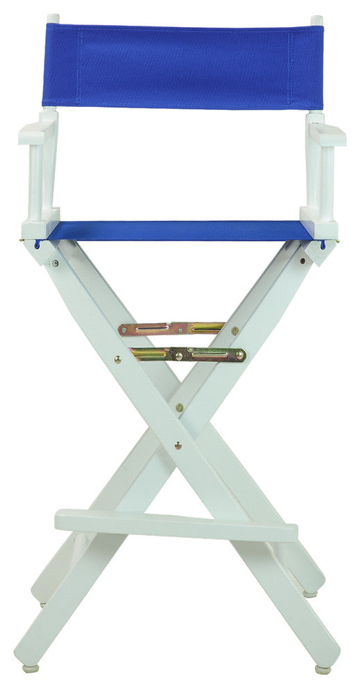 030" Director's Chair White Frame-Royal Blue Canvas
