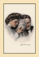 A Cat Between Them- Gallery Wrapped Canvas Art 28" x 42"