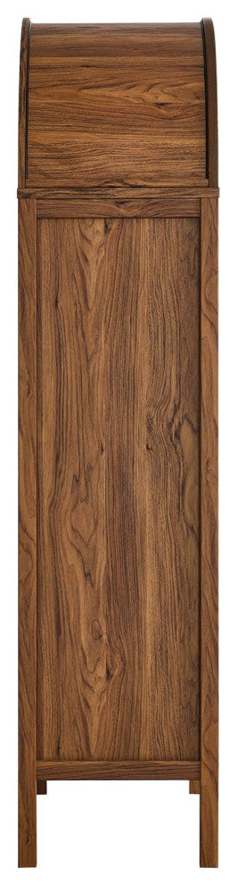 Tessa Tall Storage Display Cabinet - Walnut