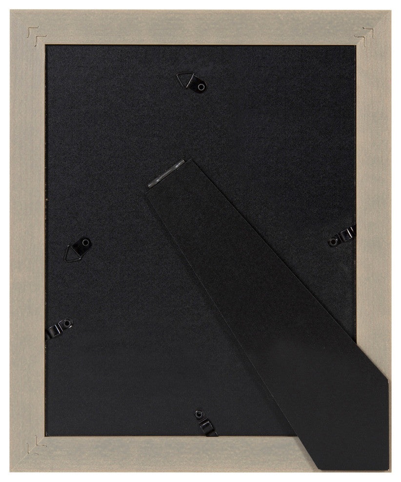 Kieva Solid Wood Picture Frame Set, Black 4x6, Gray, 8x10