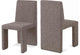 Benson Upholstered Dining Chair, Brown, Linen Texured Fabric