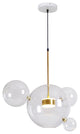 Contemporary LED Glass Globe Pendant Light, 4 Globes