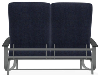 Belle Isle Cushion Deep Seating 2-Seat Glider, Indigo/Graphite