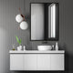 Black Aluminum Narrow Framed Mirror, 30x40
