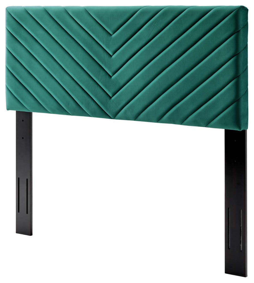 Tufted Headboard, King Size, Velvet, Teal Blue, Modern Contemporary, Bedroom