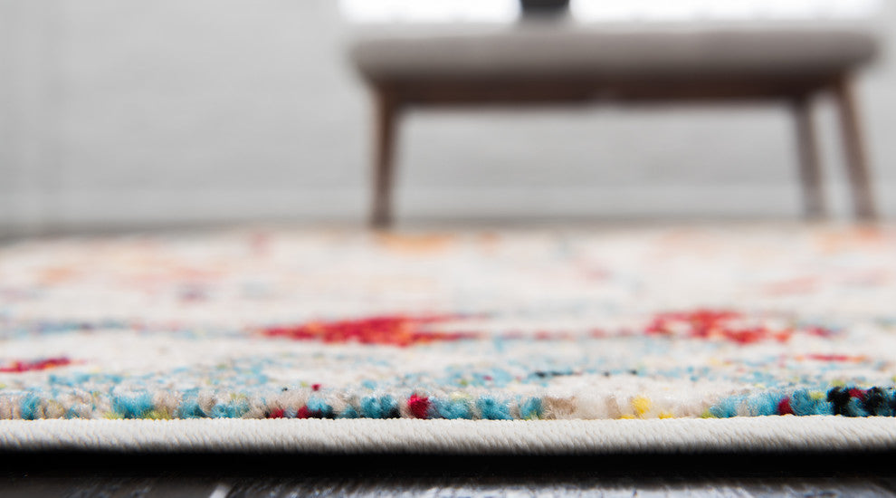 Unique Loom Multicolored Piazza Rosso 5' 0 x 8' 0 Area Rug