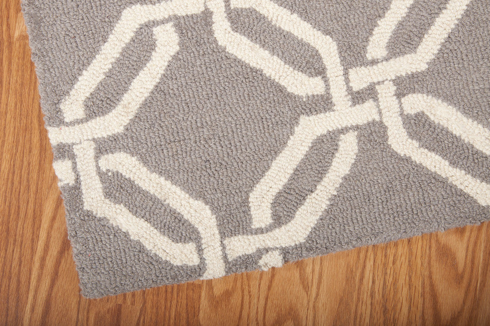 Nourison Linear Area Rug, Silver, 2'3"x7'6"