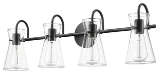 4 Light 30.7 in. Matte Black Vanity Light
