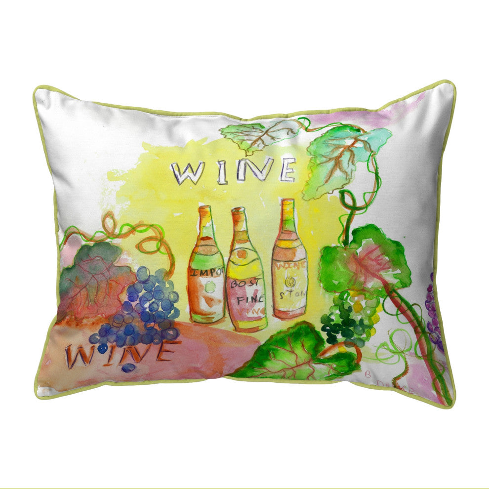 Wine Bottles Large Indoor/Outdoor Pillow 16x20