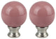Ceramic Ball Lamp Finial, 2" Tall, Light Pink, Set of 2