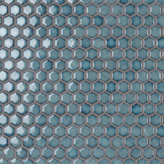 Hudson 1" Hex Marine Porcelain Floor and Wall Tile
