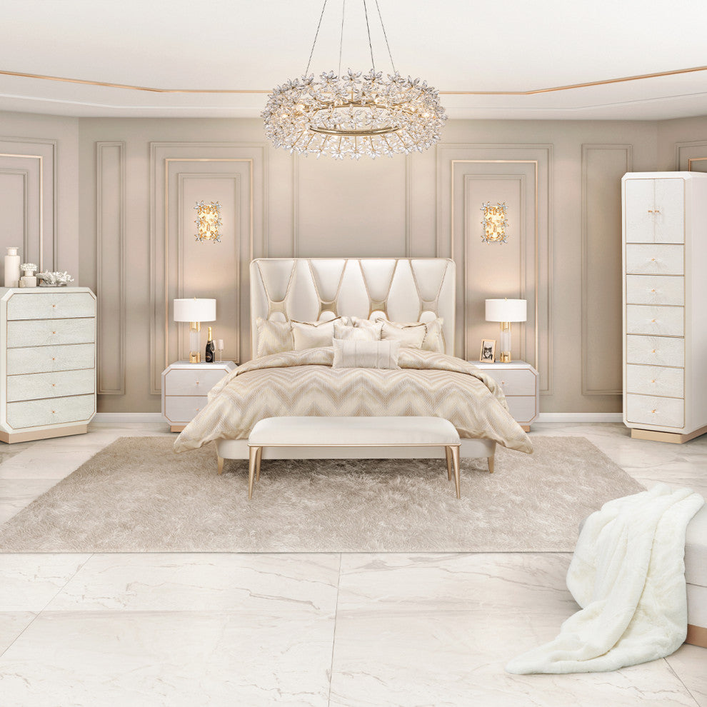 AICO Furniture La Rachelle 8 Piece California Bedroom Set