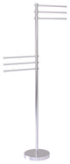 Towel Stand with 6 Pivoting 12" Arms, Satin Chrome